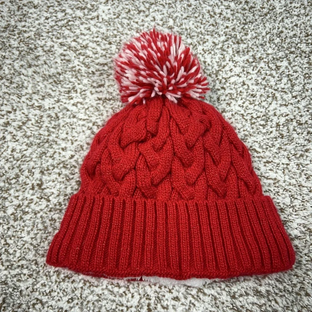 Wisconsin Badgers Hat‎ Beanie Winter Womens Red White NCAA Football New Era